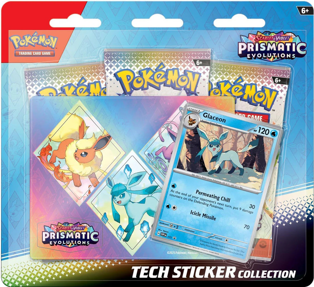 Prismatic Evolution Tech Stickers Combo (PRE-ORDER LIMIT 1 NO TAXES)