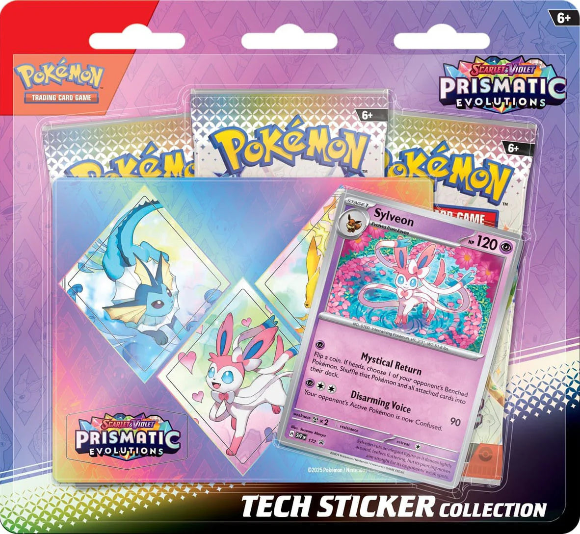 Prismatic Evolution Tech Stickers Combo (PRE-ORDER LIMIT 1 NO TAXES)